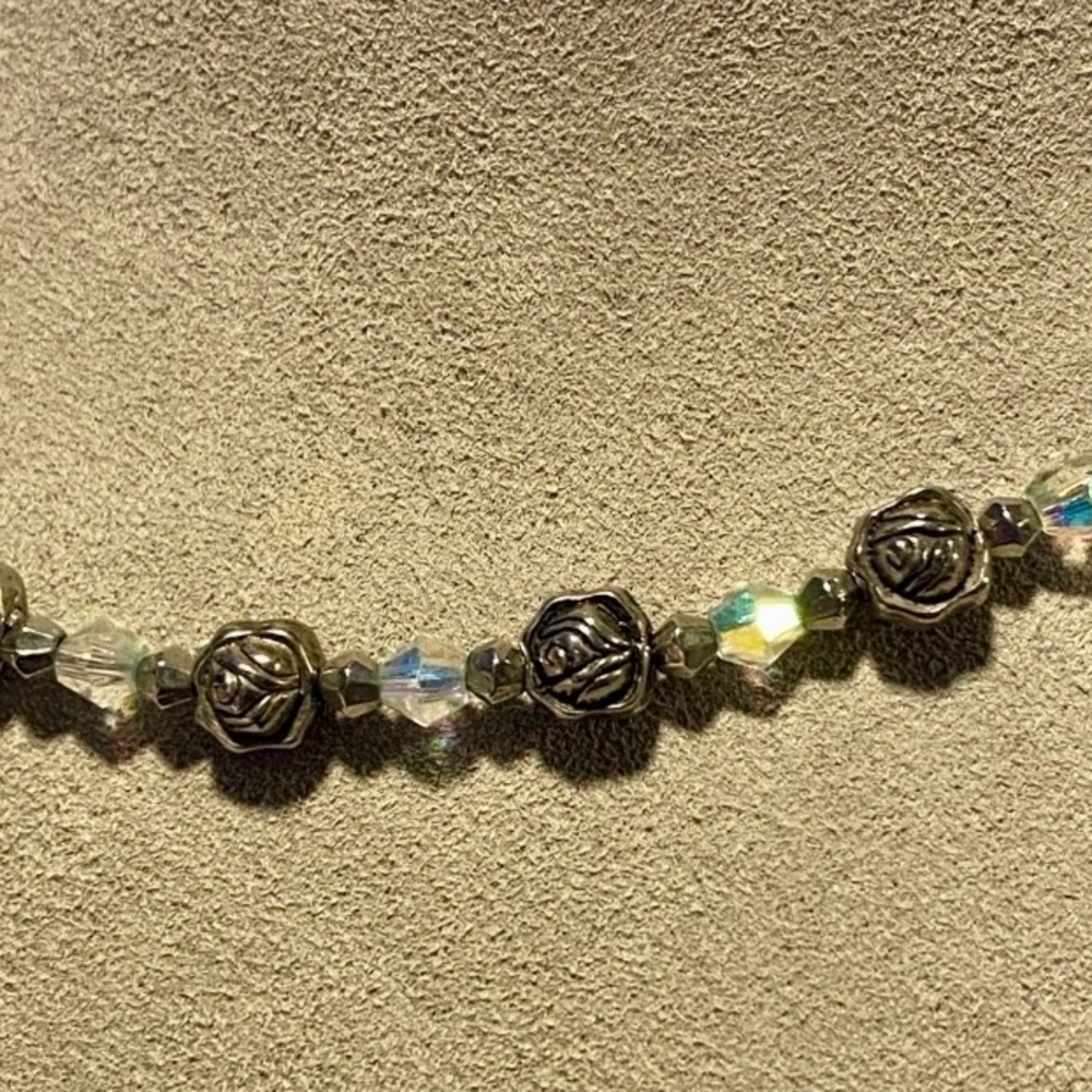 Silver Aurora Borealis Adjustable Choker